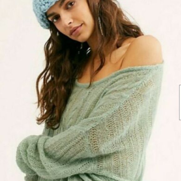 Free People l Angel Soft Pullover in Mint - Picture 7 of 15